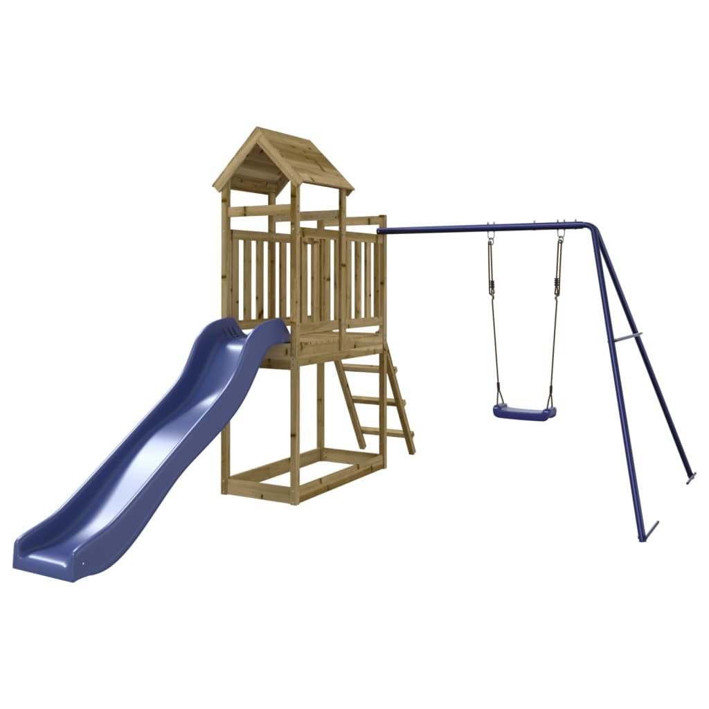 Playhouse with Slide Swing Impregnated Wood Pine