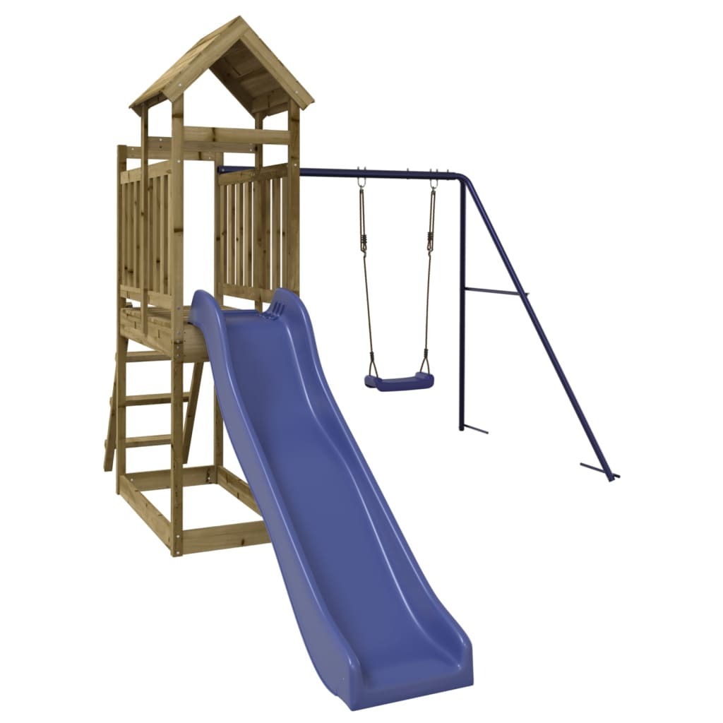Playhouse with Slide Swing Impregnated Wood Pine