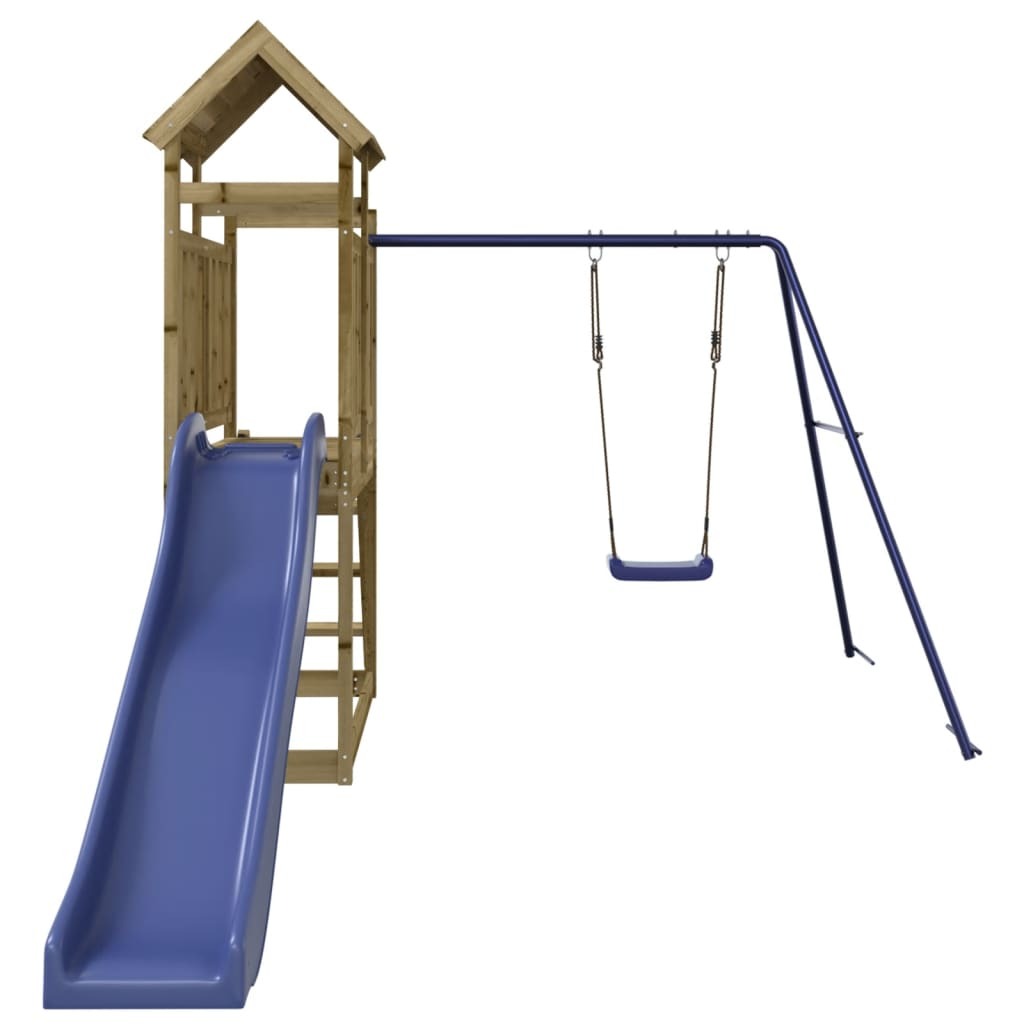 Playhouse with Slide Swing Impregnated Wood Pine