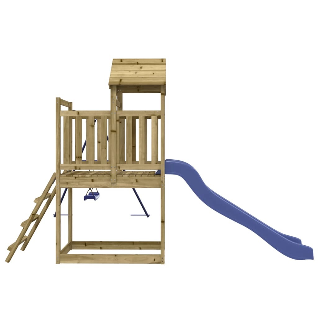 Playhouse with Slide Swing Impregnated Wood Pine