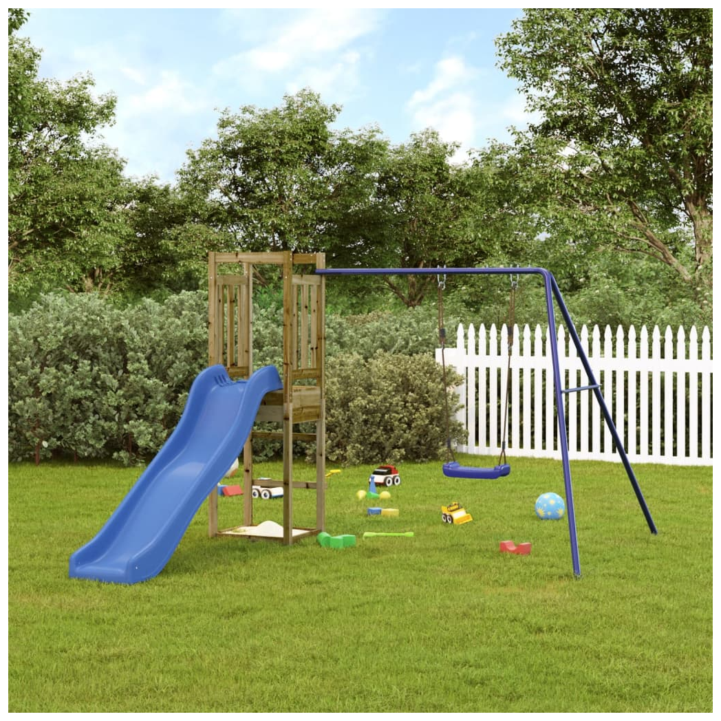 Playhouse with Slide Swing Impregnated Wood Pine