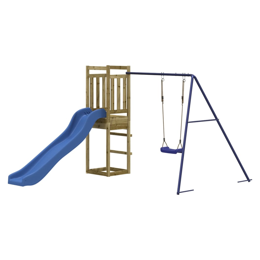 Playhouse with Slide Swing Impregnated Wood Pine
