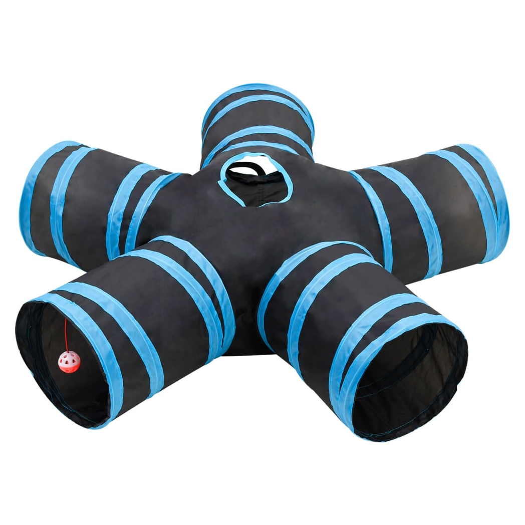 Cat Tunnel 5-way Black and Blue 25 cm Polyester