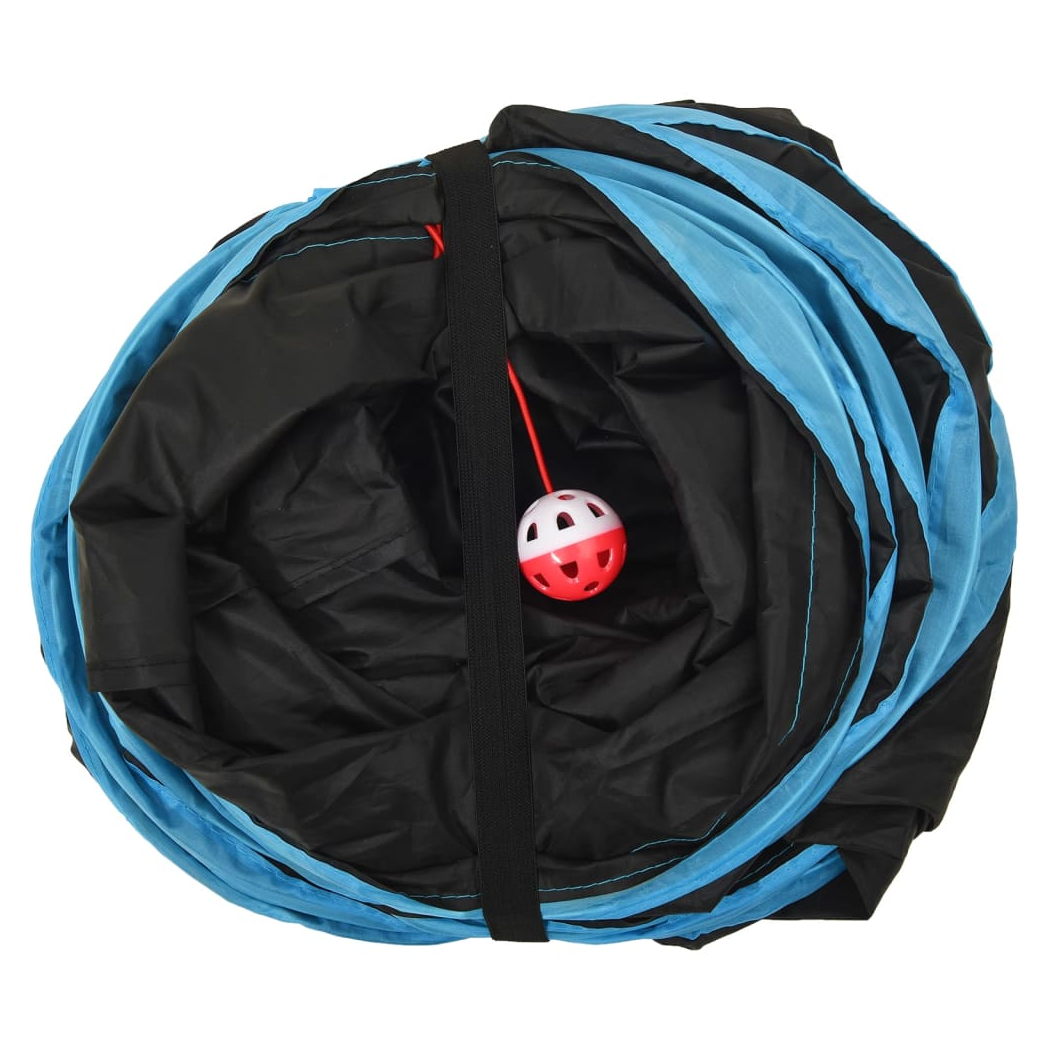 Cat Tunnel 5-way Black and Blue 25 cm Polyester