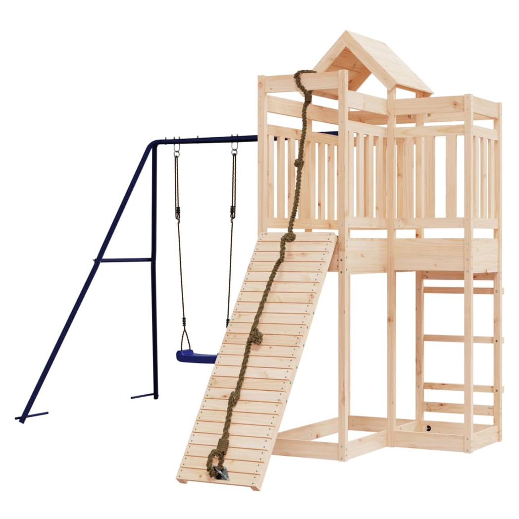 Outdoor Playset Solid Wood Pine