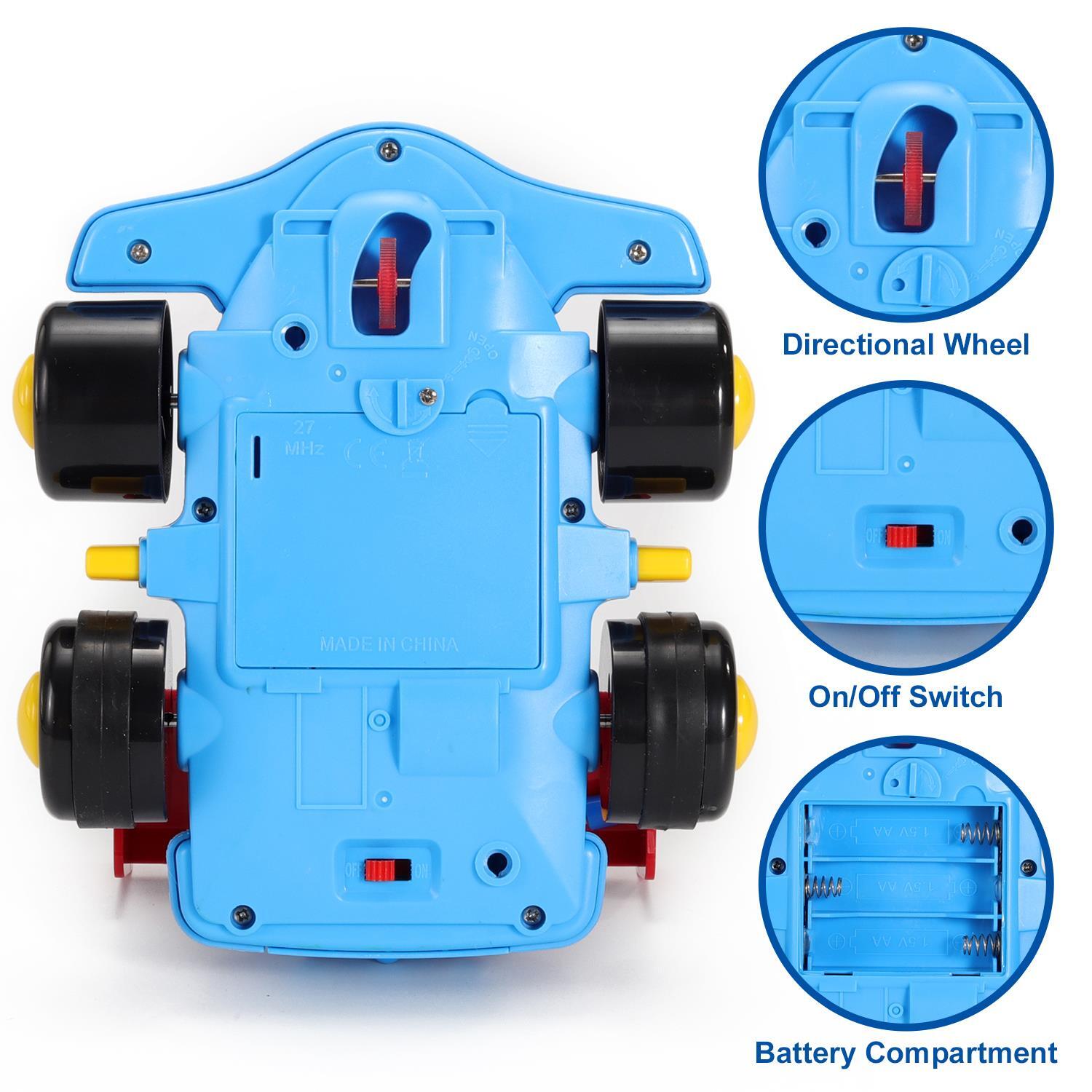 SOKA My First Remote Controlled Racing Car for Toddlers with Sound and Light Blue