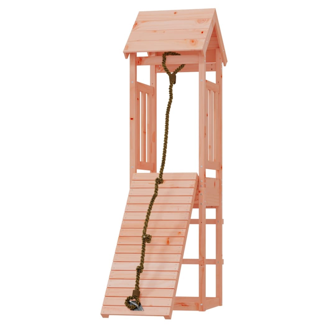 Playhouse with Climbing Wall Solid Wood Douglas
