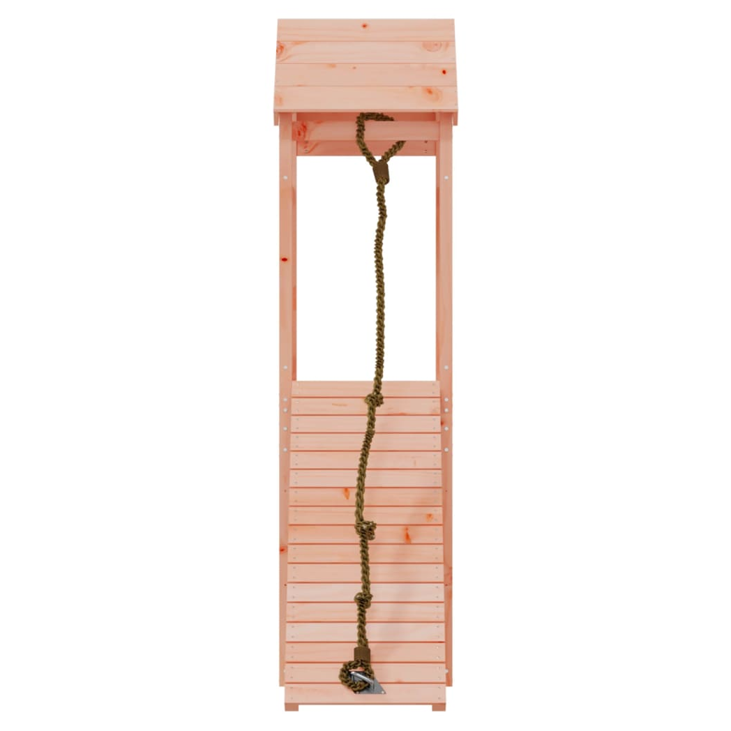 Playhouse with Climbing Wall Solid Wood Douglas