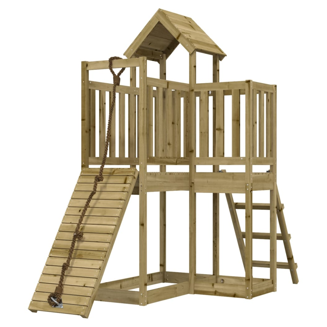 Playhouse with Climbing Wall Impregnated Wood Pine