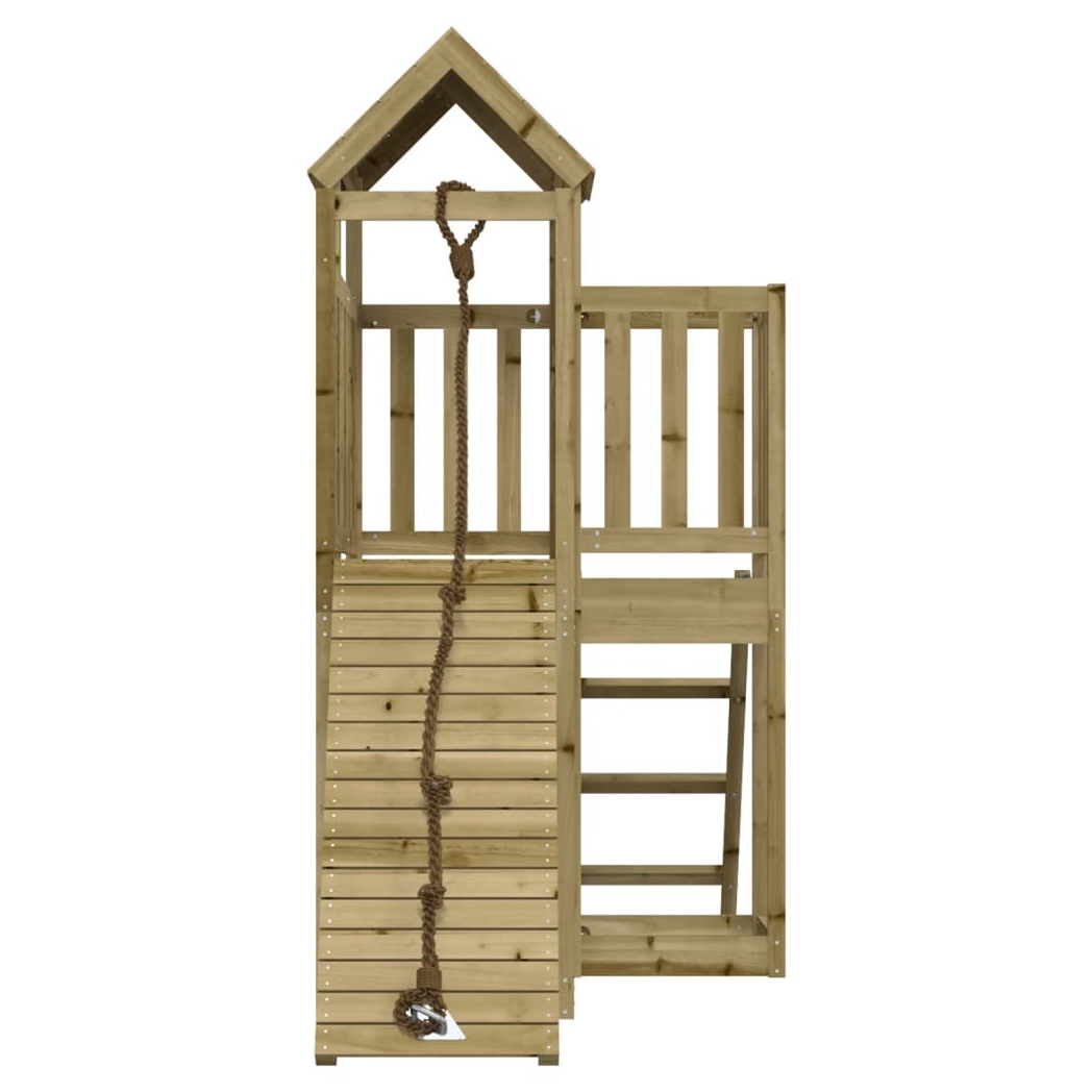 Playhouse with Climbing Wall Impregnated Wood Pine